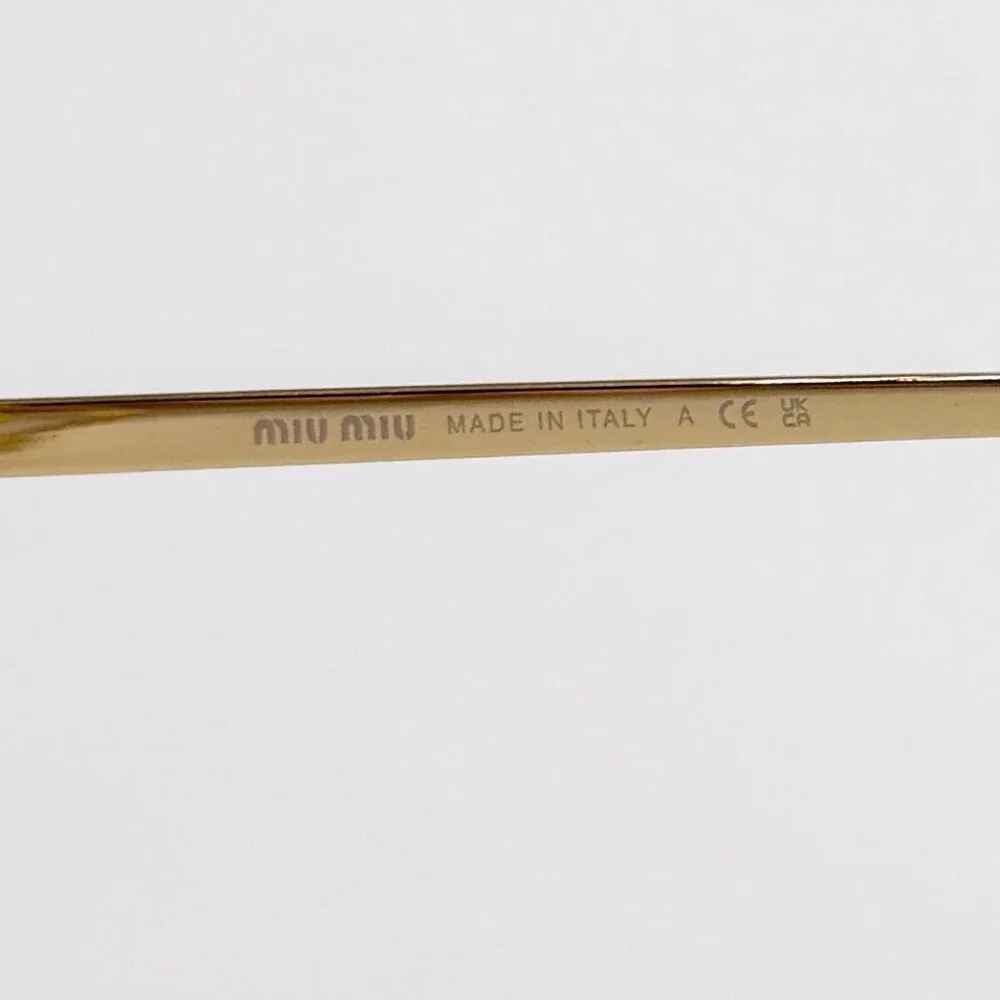 NEW MIU MIU EYEGLASSES MU51WV 5AK1O1 GOLD WOMEN MU 51WV SMU 51W